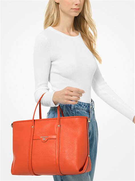 michael kors beck medium convertible tote|Beck Medium Pebbled Leather Tote Bag .